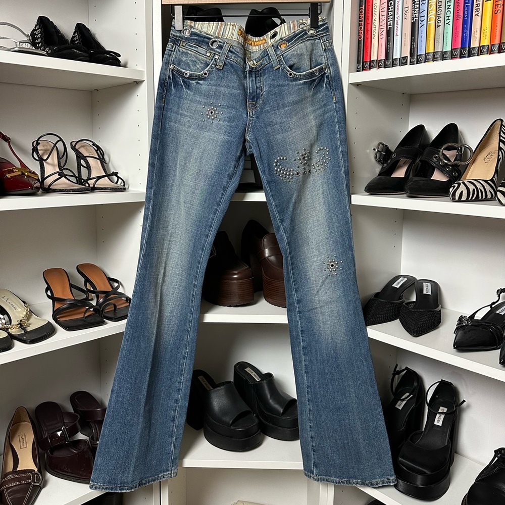 Vigoss Blue Flare Bootcut Jeans Classic Style